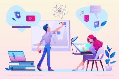 Investigadores trabajando y pensando en como divulgar