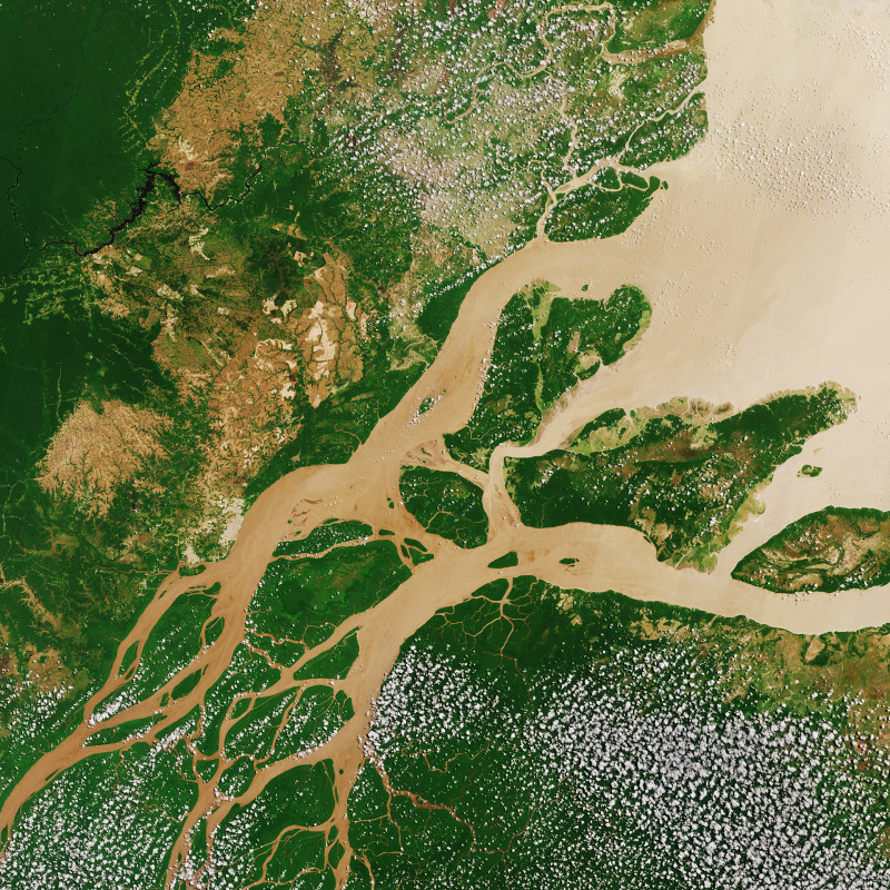 Río Amazonas desde el satélite Copernicus Sentinel-2A