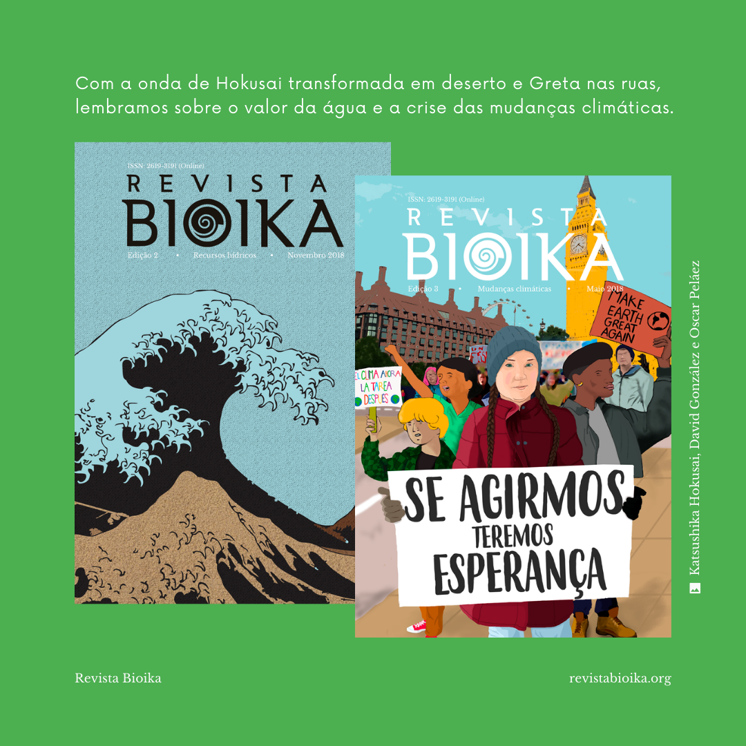 Portadas de la segunda y tercera edición de la Revista Bioika (portugués)