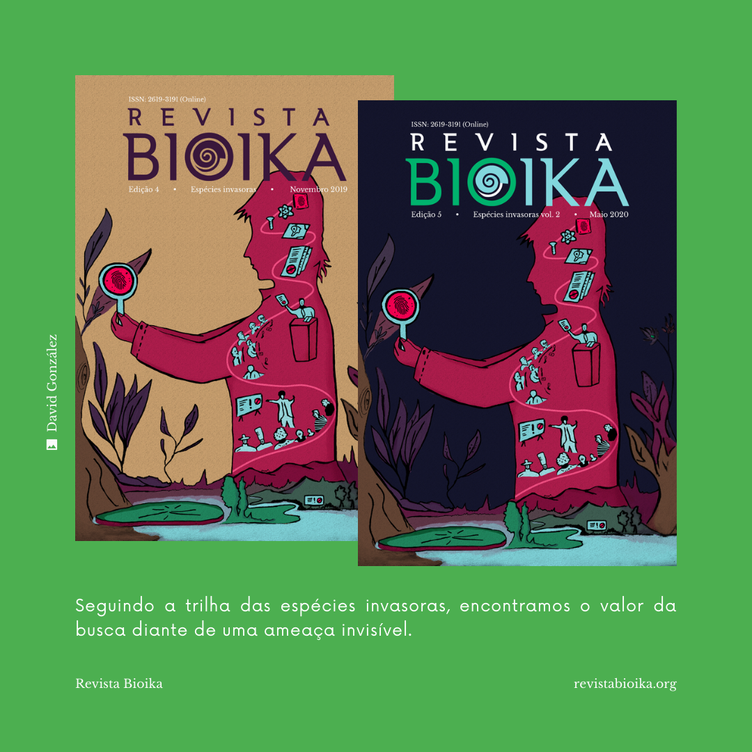 Portadas de la cuarta y quinta edición de la Revista Bioika (portugués)