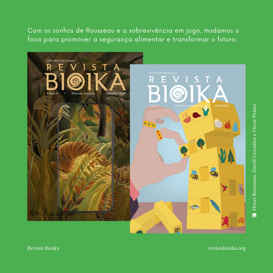 Portadas de la séptima y octava edición de la Revista Bioika (portugués)