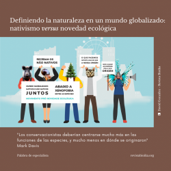 Biohistória: nativismo vs novedad ecológica según Mark Davis